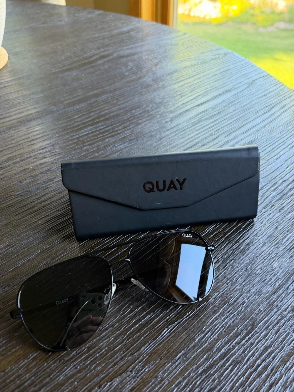 Quay Australia High Key Sunglasses (Embossed Tri-Fold Case included)